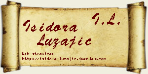 Isidora Lužajić vizit kartica